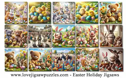 Easter Holidays Online Jigsaw Puzzles and Coloring Books