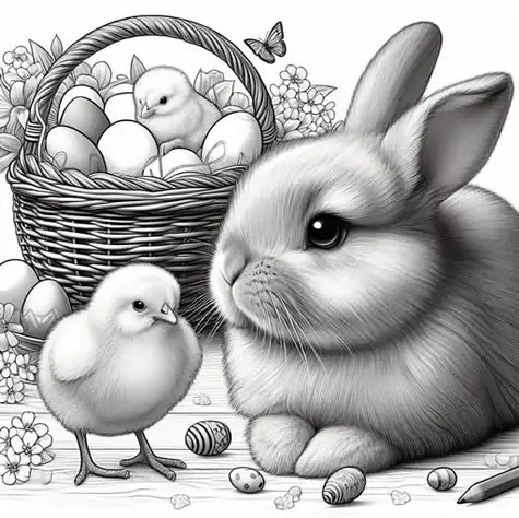 Coloring Book - Easter themed picture 10