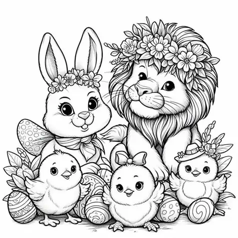 Coloring Book - Easter themed picture 2