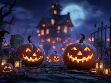 Halloween picture 9 - haunted house jigsaw puzzle, a bit creepy and scary